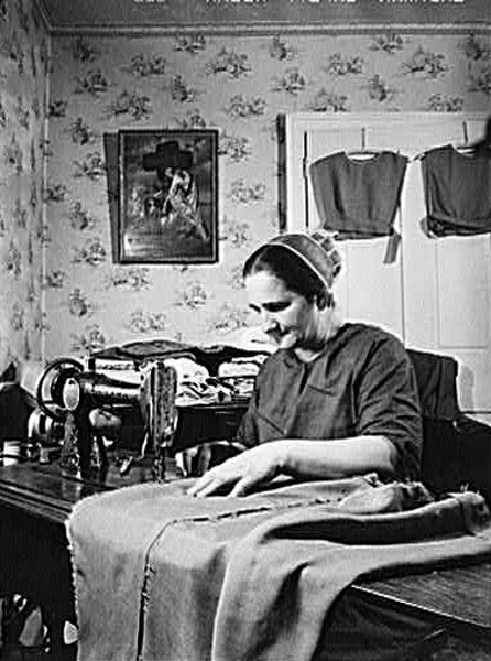 Mennonite Woman Dressmaking